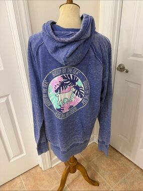 Buddy By The Sea Blue Hooded Pullover Sweatshirt